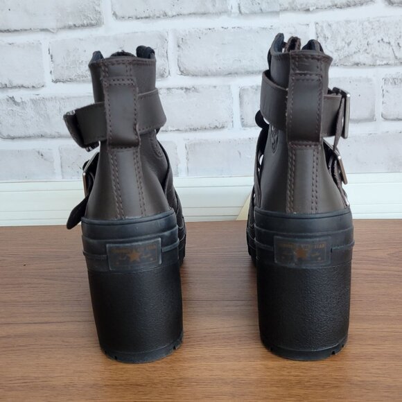 ⭐Converse Chuck 70 De Luxe Heel Leather Buckles Sz 5 Men's Boots Brown A12209C⭐ - Picture 4 of 9